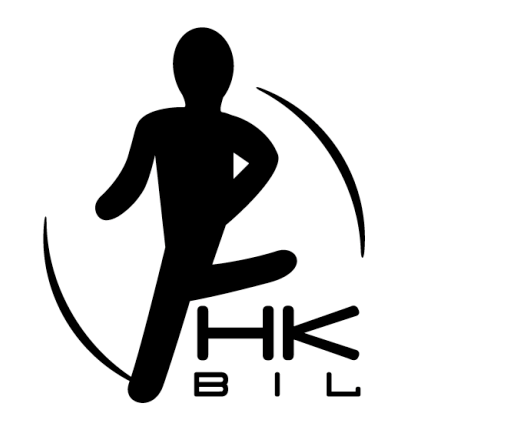Logo. Figur og teksten HKBIL - Klikk for stort bilete